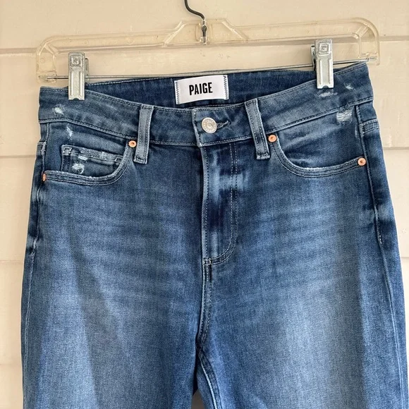 PAIGE Colette Crop Flare Jeans Size 26 - Picture 5 of 14